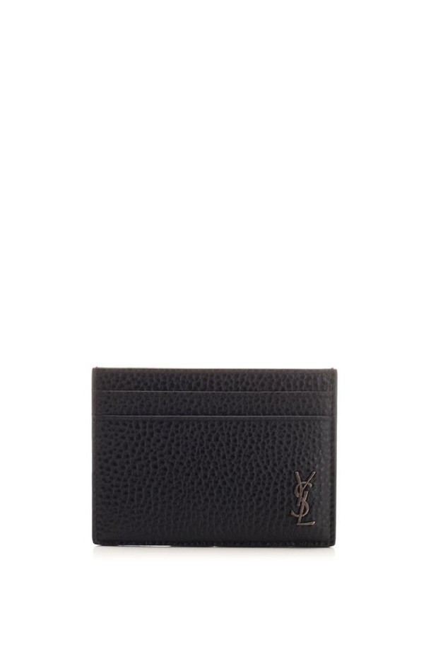 SAINT LAURENT - 지갑 - 생로랑 남성 지갑 Black  Tiny Cassandre  card holder NB19