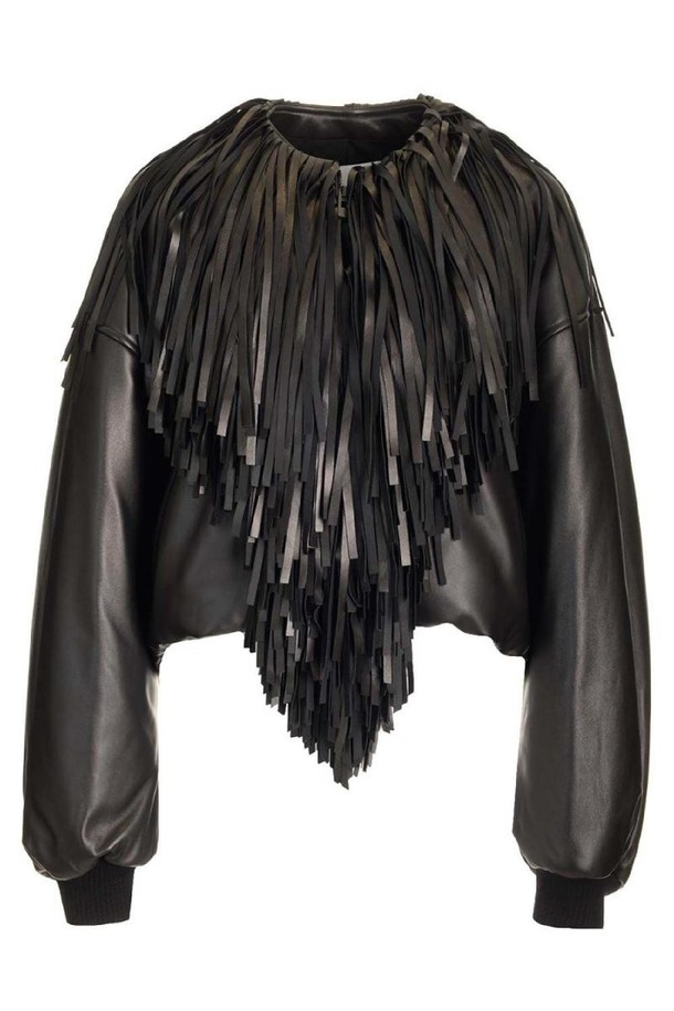 ALAIA - 자켓 - 알라이아 여성 자켓 fringed bomber jacket NB19