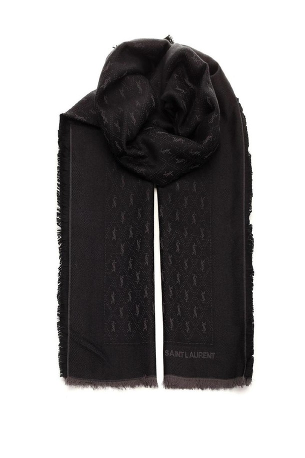 SAINT LAURENT - 스카프/머플러 - 생로랑 남성 스카프 YSL Monogram Scarf NB19