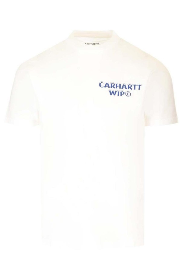 Carhartt WIP - 반팔티셔츠 - 칼하트 WIP 남성 티셔츠 White t shirt with print NB19