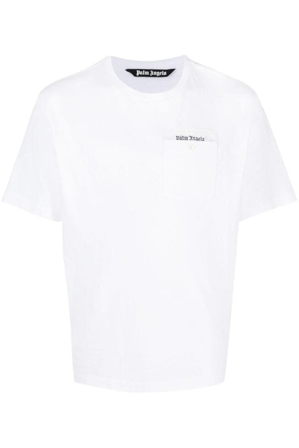 PALMANGELS - 반팔티셔츠 - 팜앤젤스 남성 티셔츠 White t shirt with pocket NB19