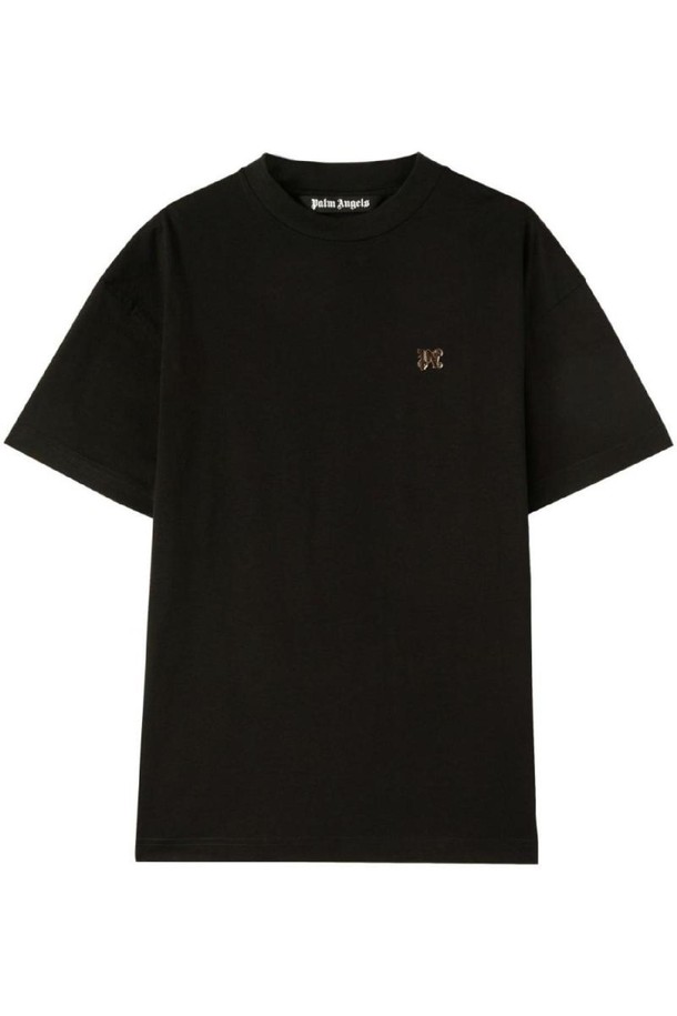 PALMANGELS - 반팔티셔츠 - 팜앤젤스 남성 티셔츠 T shirt with golden monogram target NB19