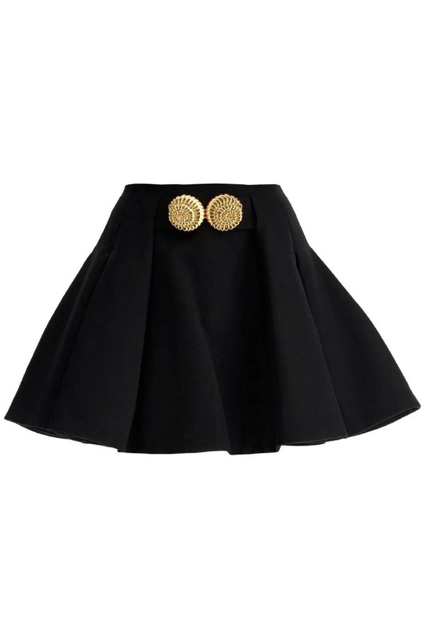 BALMAIN - 미디스커트 - 발망 여성 스커트 pleated mini skirt with snail NB02