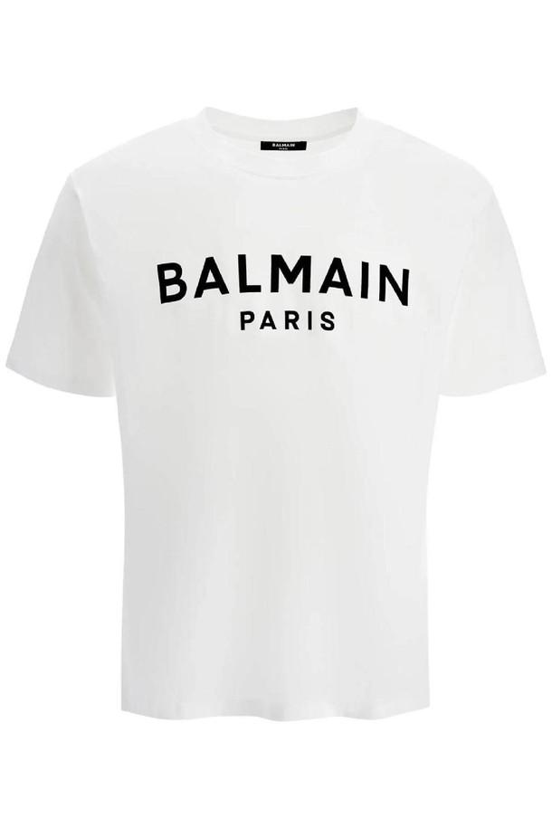 BALMAIN - 반팔티셔츠 - 발망 남성 티셔츠 t shirt with logo print NB02