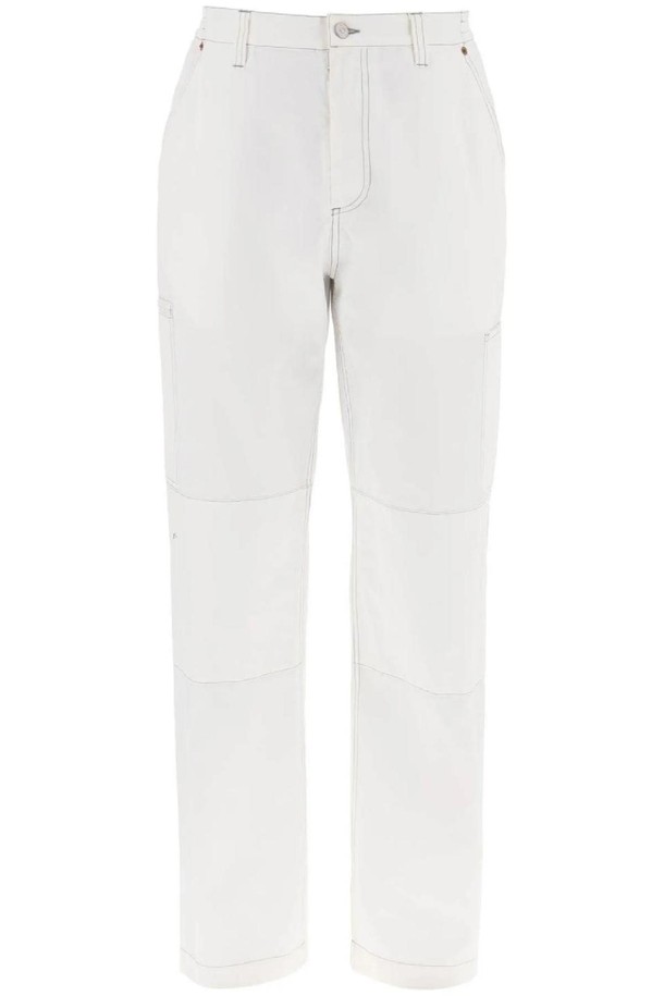 MM6 Maison Margiela - 슬랙스/수트팬츠 - 엠엠식스 메종마르지엘라 남성 바지 wide cotton canvas trousers for men or women NB02