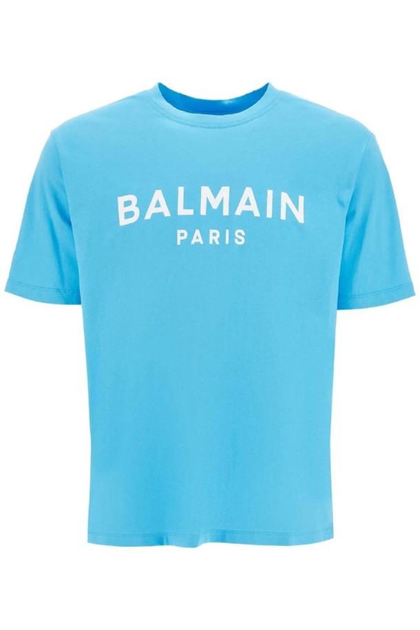 BALMAIN - 반팔티셔츠 - 발망 남성 티셔츠 straight cut logo t shirt NB02