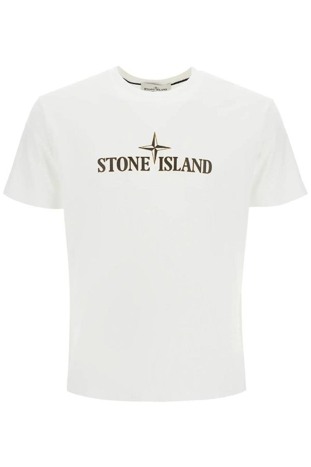 STONE ISLAND - 반팔티셔츠 - 스톤아일랜드 남성 티셔츠 regular fit logo t shirt NB02