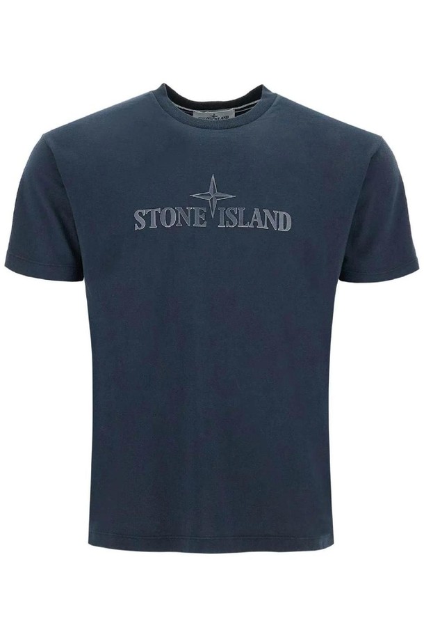 STONE ISLAND - 반팔티셔츠 - 스톤아일랜드 남성 티셔츠 regular fit logo t shirt NB02