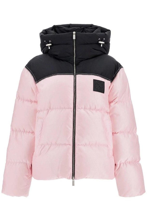 OFF-WHITE - 점퍼 - 오프화이트 여성 패딩 oversized down jacket with NB02