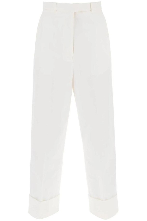 THOM BROWNE - 롱/미디팬츠 - 톰브라운 여성 바지 cropped wide leg jeans NB02