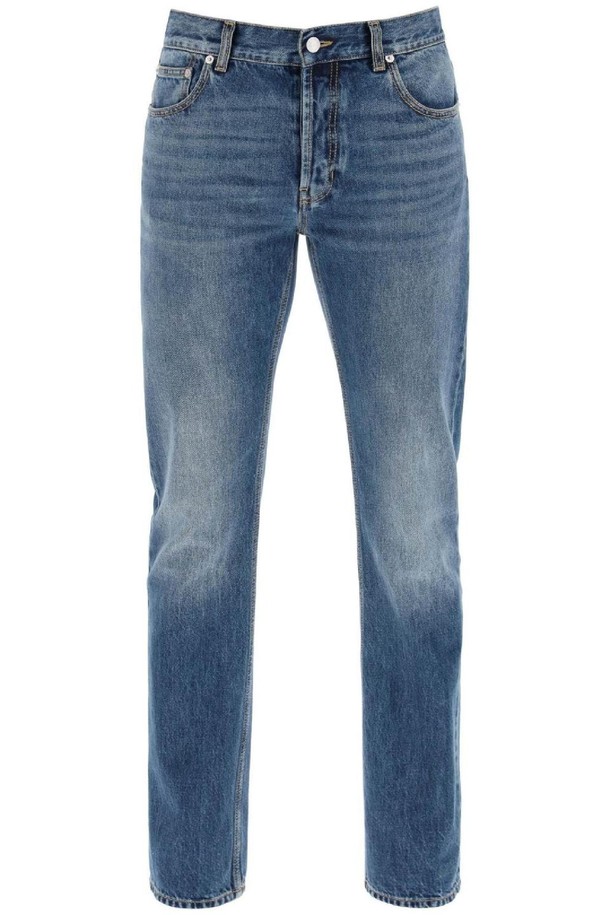 Alexander McQueen - 데님 - 알렉산더 맥퀸 남성 청바지 straight leg jeans with faux pocket on the back  NB02