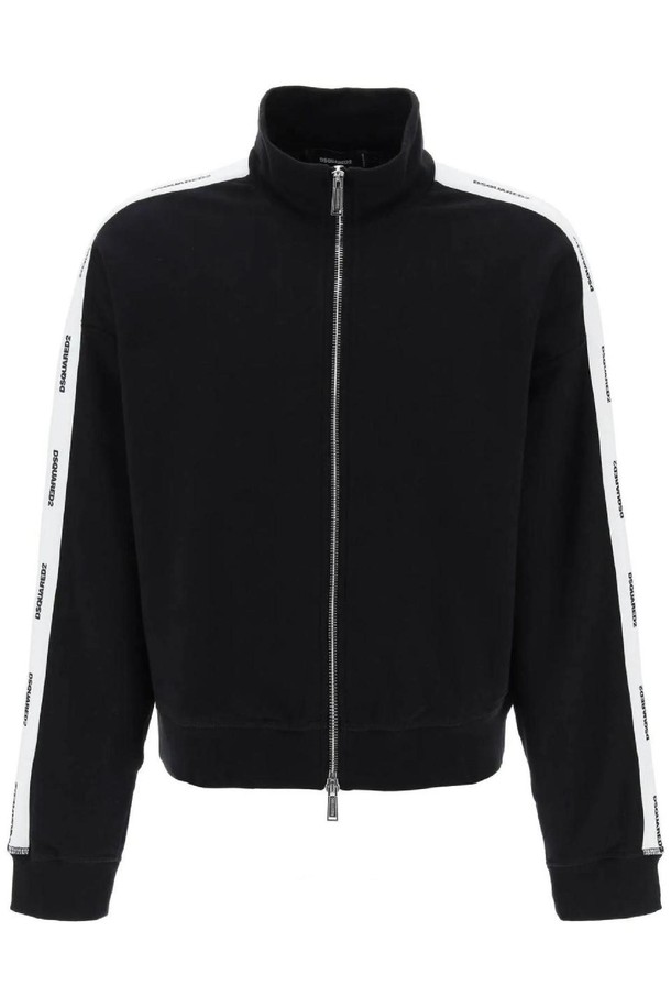 Dsquared2 - 스웨트셔츠 - 디스퀘어드2 남성 맨투맨 후드 zip up sweatshirt with logo bands NB02