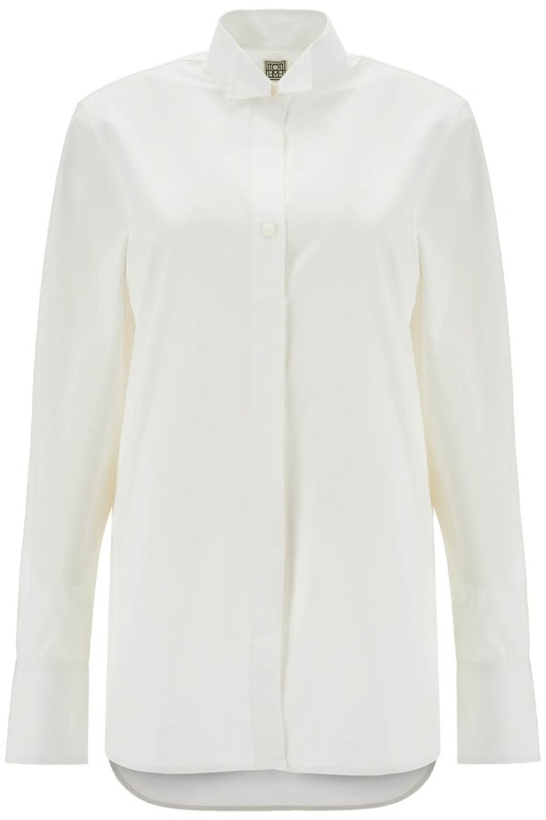 TOTEME - 셔츠 - 토템 여성 셔츠 블라우스 white asymmetrical organic cotton tuxedo shirt NB02