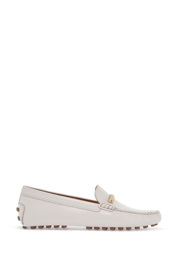 TOD'S - 코트 - 토즈 여성 로퍼 white lime calfskin driving loafer with low heel NB02