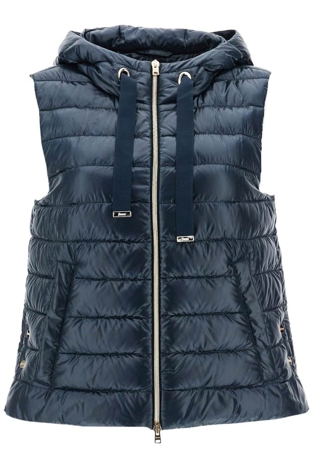 HERNO - 블루종/점퍼 - 에르노 남성 자켓 mens dark blue polyamide gilet with hood NB02