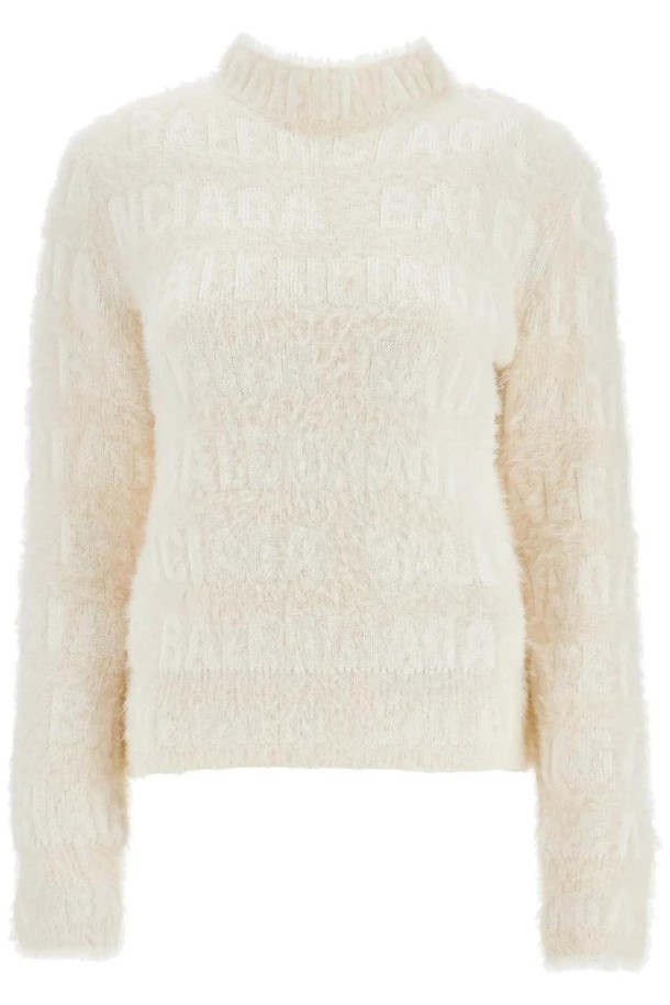 BALENCIAGA - 스웨터 - 발렌시아가 여성 스웨터 fuzzy logo sweater NB02