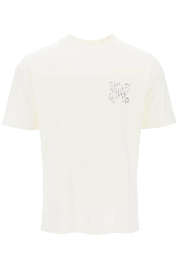 PALMANGELS - 반팔티셔츠 - 팜앤젤스 남성 티셔츠 t shirt with studded monogram NB02