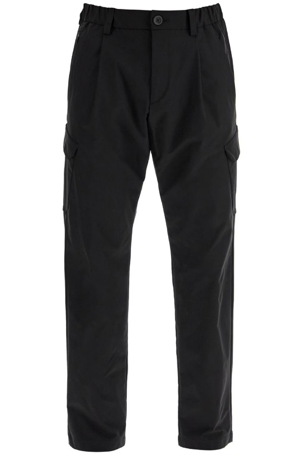 HERNO - 슬랙스/수트팬츠 - 에르노 남성 바지 black polyester pants with patch pockets NB02