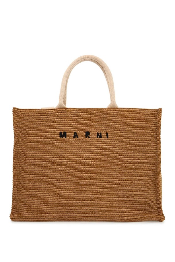 MARNI - 토트백 - 마르니 여성 토트백 large raffia effect tote bag NB02