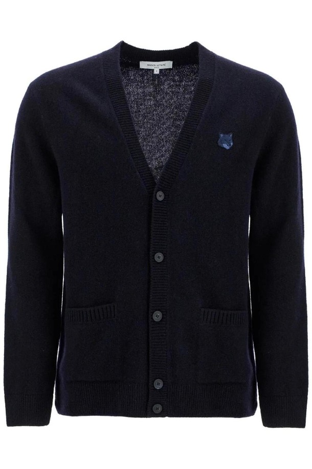 MAISON KITSUNE - 스웨터 - 메종 키츠네 남성 스웨터 bold fox head wool cardigan NB02