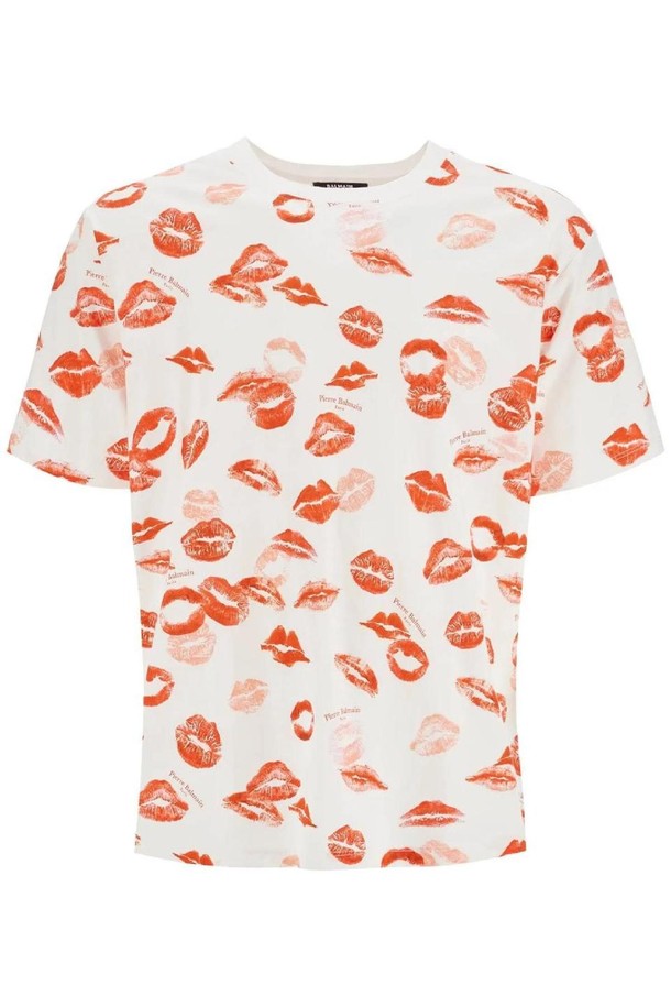 BALMAIN - 반팔티셔츠 - 발망 남성 티셔츠  kiss all over print t NB02