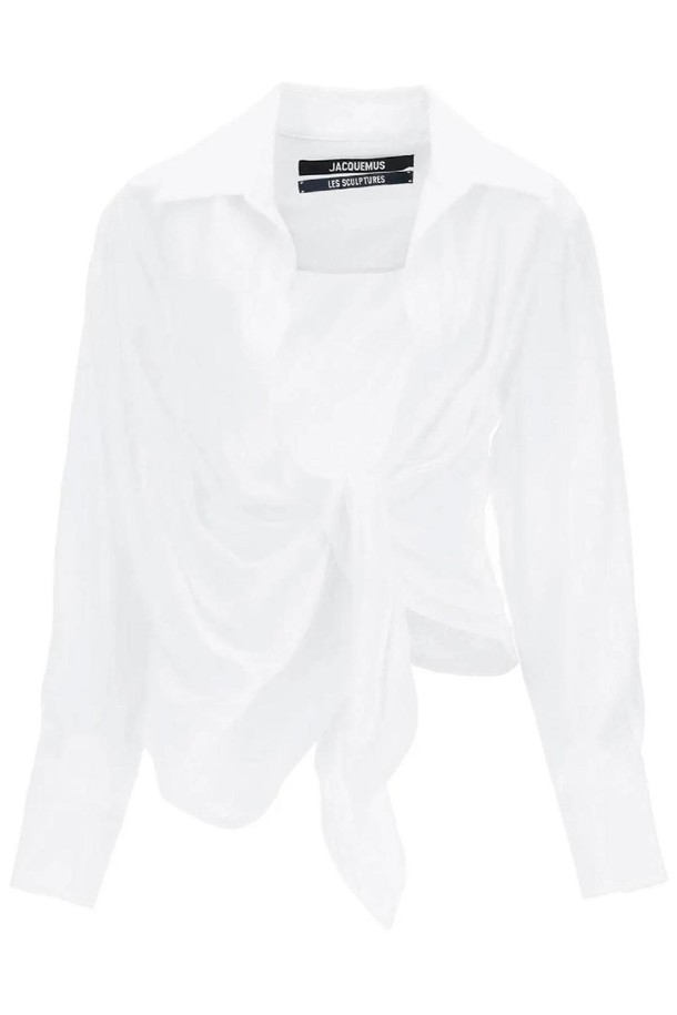 JACQUEMUS - 셔츠 - 쟈크뮈스 여성 셔츠 블라우스 la chemise bahia draped blouse NB02