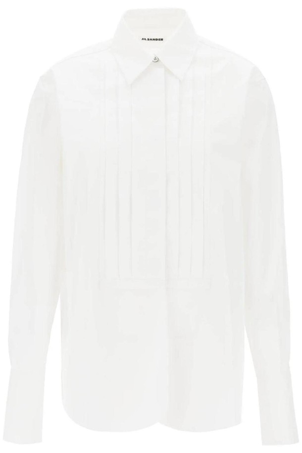 JIL SANDER - 셔츠 - 질샌더 여성 셔츠 블라우스 pleated bib shirt with NB02