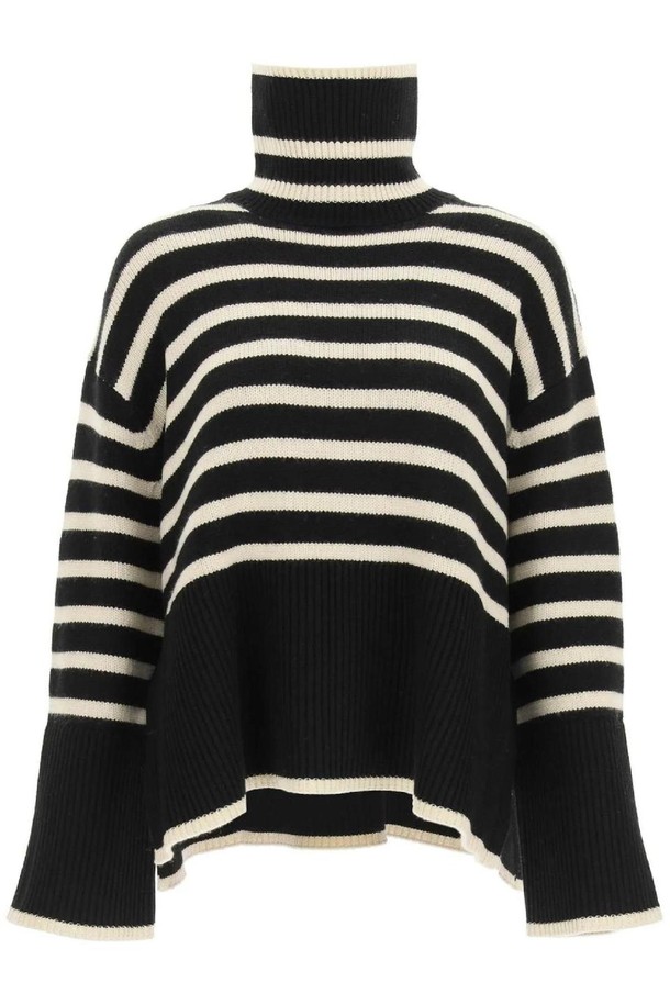 TOTEME - 스웨터 - 토템 여성 스웨터 striped wool cotton turtleneck NB02