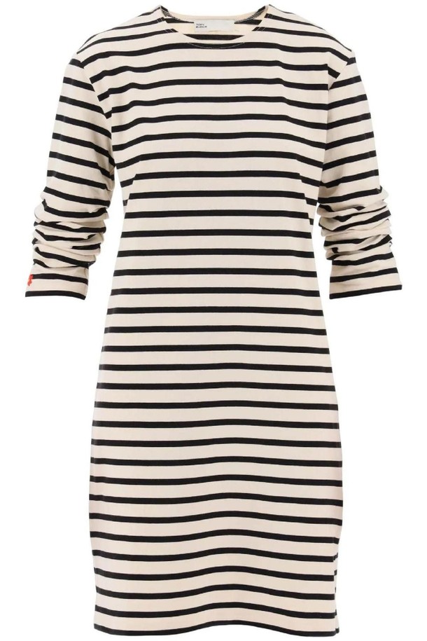 TORY BURCH - 긴소매 원피스 - 토리버치 여성 원피스  striped cotton dress with eight NB02