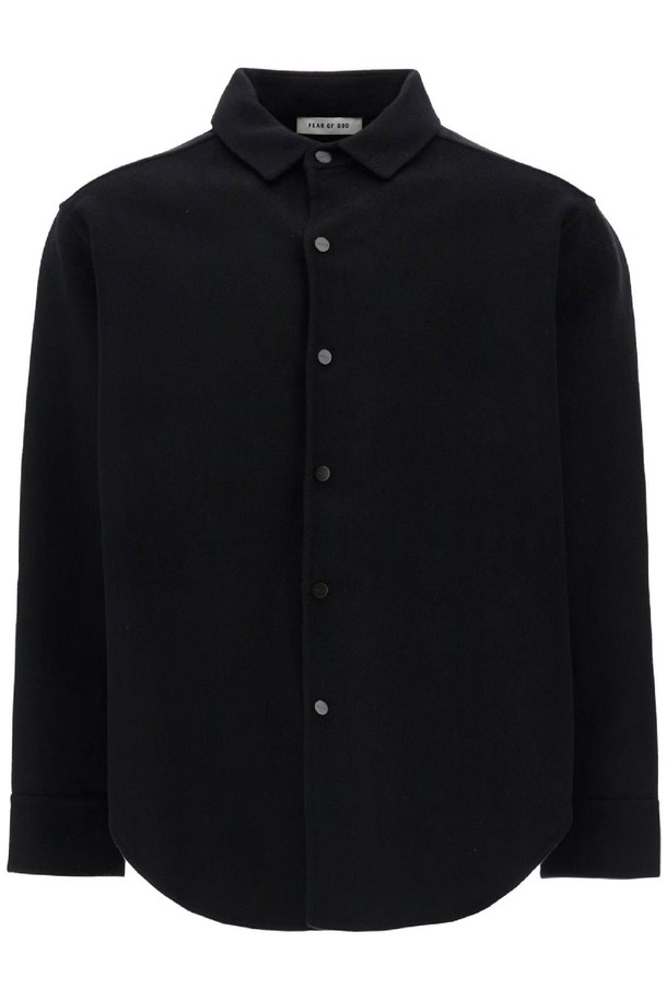 FEAR OF GOD - 긴팔셔츠 - 피어오브갓 남성 셔츠 oversized virgin wool black shirt NB02