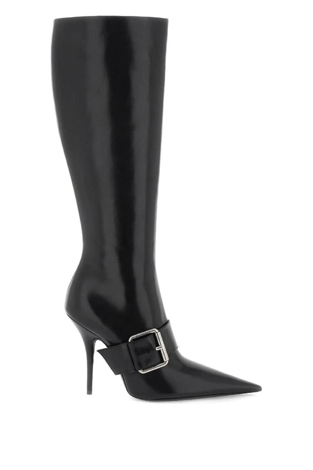 BALENCIAGA - 부츠/워커 - 발렌시아가 여성 부츠 shiny leather boots with maxi buckle NB02