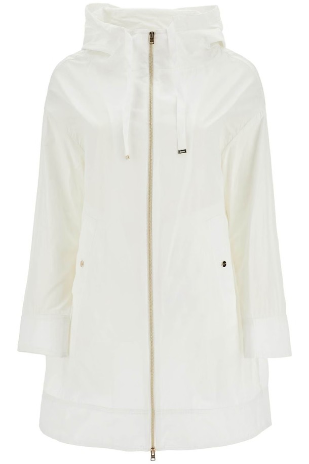 HERNO - 자켓 - 에르노 여성 자켓 white waterproof 3 4 sleeve parka techn taffeta NB02