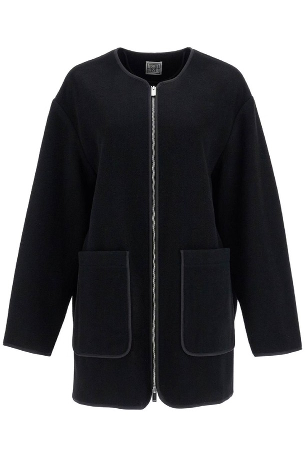 TOTEME - 코트 - 토템 여성 코트 black wool felt high collar jacket with zip NB02