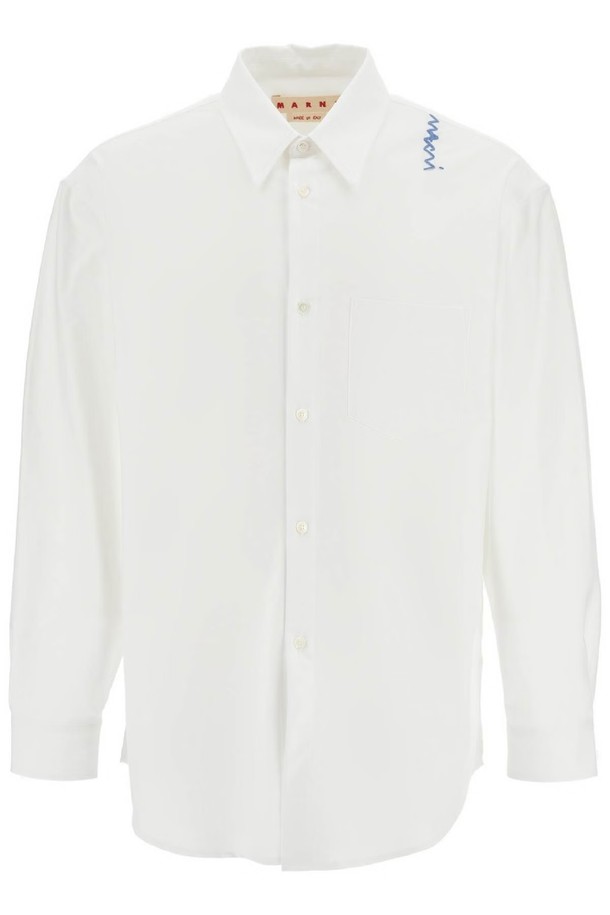 MARNI - 긴팔셔츠 - 마르니 남성 셔츠  oxford shirt with pocket detail NB02