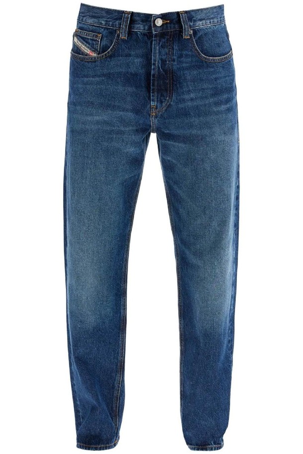 DIESEL - 데님 - 디젤 남성 청바지 blue denim straight leg cotton jeans with contrast stitching NB02