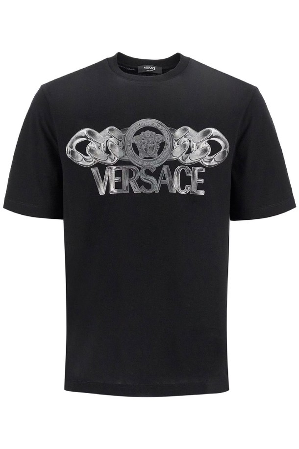 VERSACE - 반팔티셔츠 - 베르사체 남성 티셔츠 medusa on chain t NB02