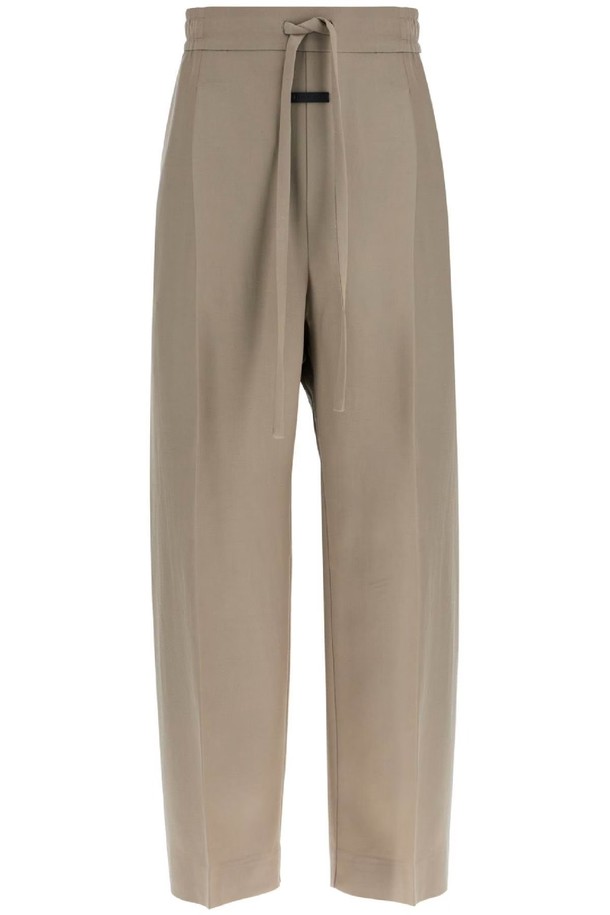 FEAR OF GOD  - 슬랙스/수트팬츠 - 피어오브갓 남성 바지 beige wide leg pants in virgin wool and viscose NB02