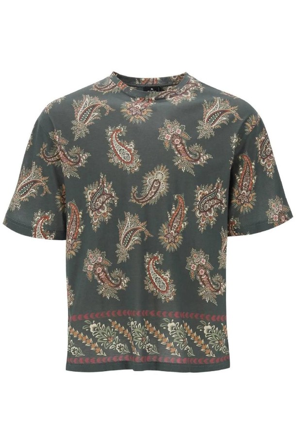 ETRO - 반팔티셔츠 - 에트로 남성 티셔츠 T shirt girocollo con stampa paisley NB02