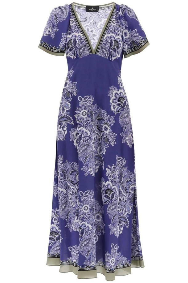 ETRO - 긴소매 원피스 - 에트로 여성 원피스 maxi crepe de chine dress NB02