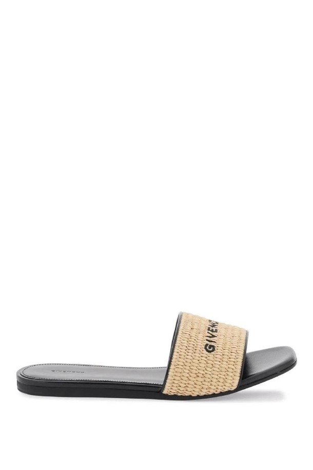 GIVENCHY - 샌들 - 지방시 여성 뮬 raffia slides NB02