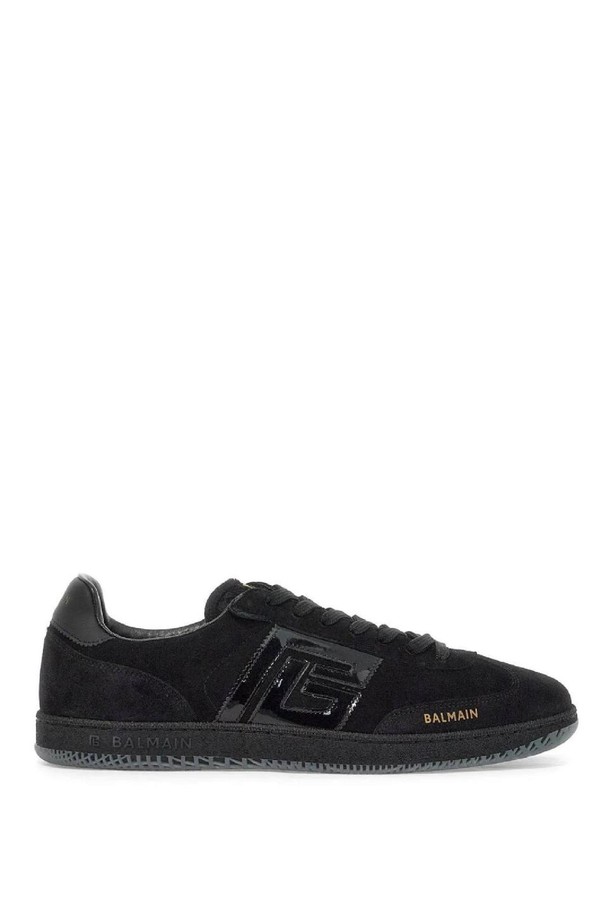 BALMAIN - 스니커즈 - 발망 남성 스니커즈 suede and patent leather swan sneakers in NB02