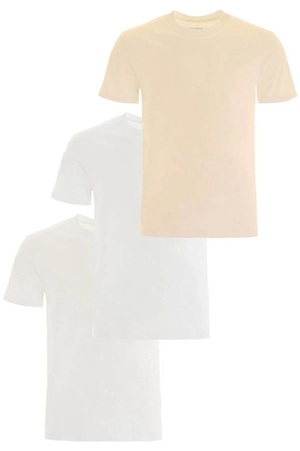 MAISON MARGIELA - 반팔티셔츠 - 메종마르지엘라 남성 티셔츠 tripack cotton t shirt NB02