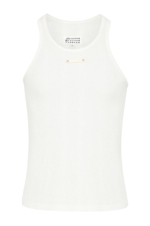 MAISON MARGIELA - 반팔티셔츠 - 메종마르지엘라 남성 티셔츠 LOGO COTTON BLEND TANK TOP NB30