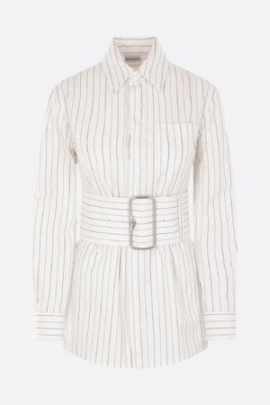 버버리 여성 셔츠 striped cotton shirt with belt NB26