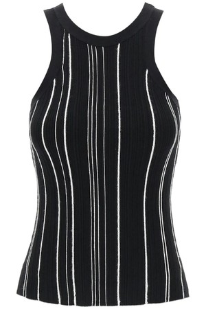 토템 여성 티셔츠 ribbed knit tank top with spaghetti NB02