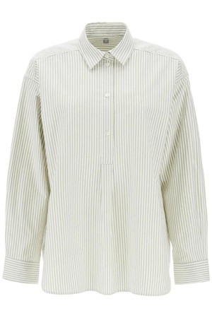 토템 여성 셔츠 블라우스 striped oxford shirt NB02