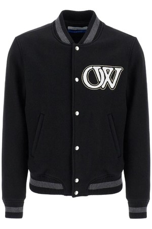 오프화이트 남성 봄버 자켓 embroidered lettering varsity NB02