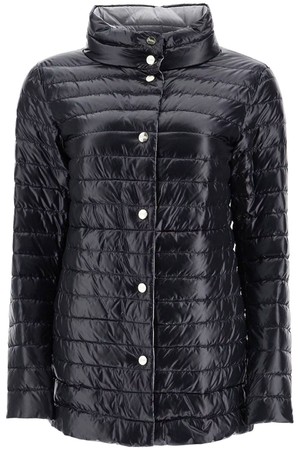 에르노 여성 패딩 reversible a shape down jacket black and gray NB02