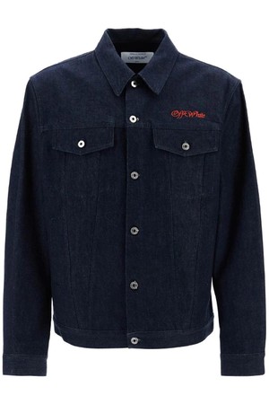 오프화이트 남성 데님 자켓 denim shirt jacket with button closure NB02