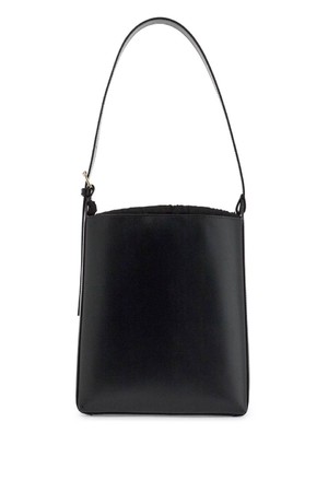 아페쎄 여성 숄더백 minimalist black leather crossbody bag with adjustable strap NB02